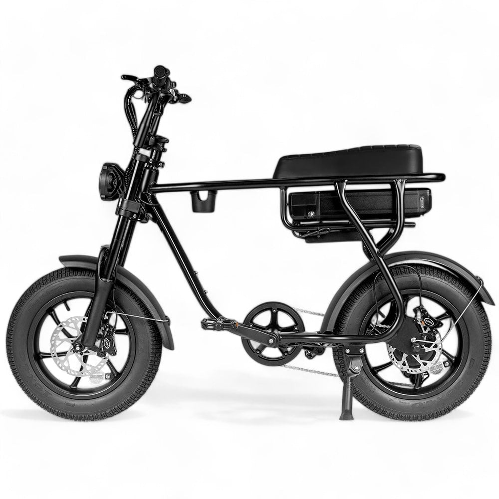 Kinder Fatbike EB16 | Schwarz | Hydraulische Bremsen