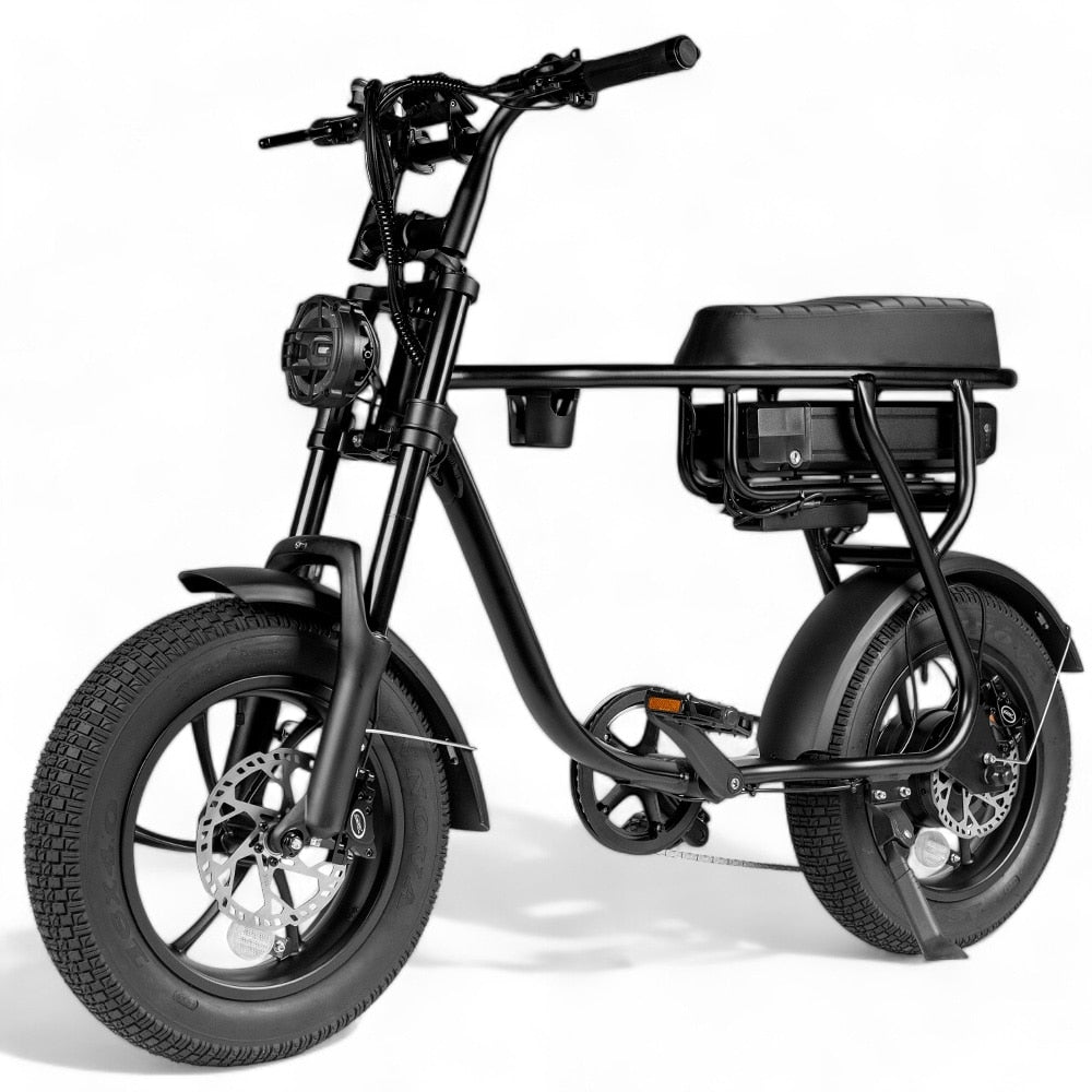 Kinder Fatbike EB16 | Schwarz | Hydraulische Bremsen