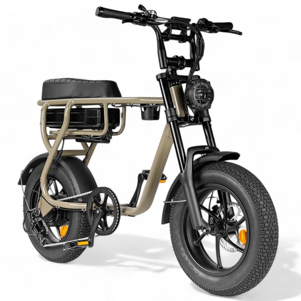 Kinder Fatbike EB16 | Braun | Hydraulische Bremsen