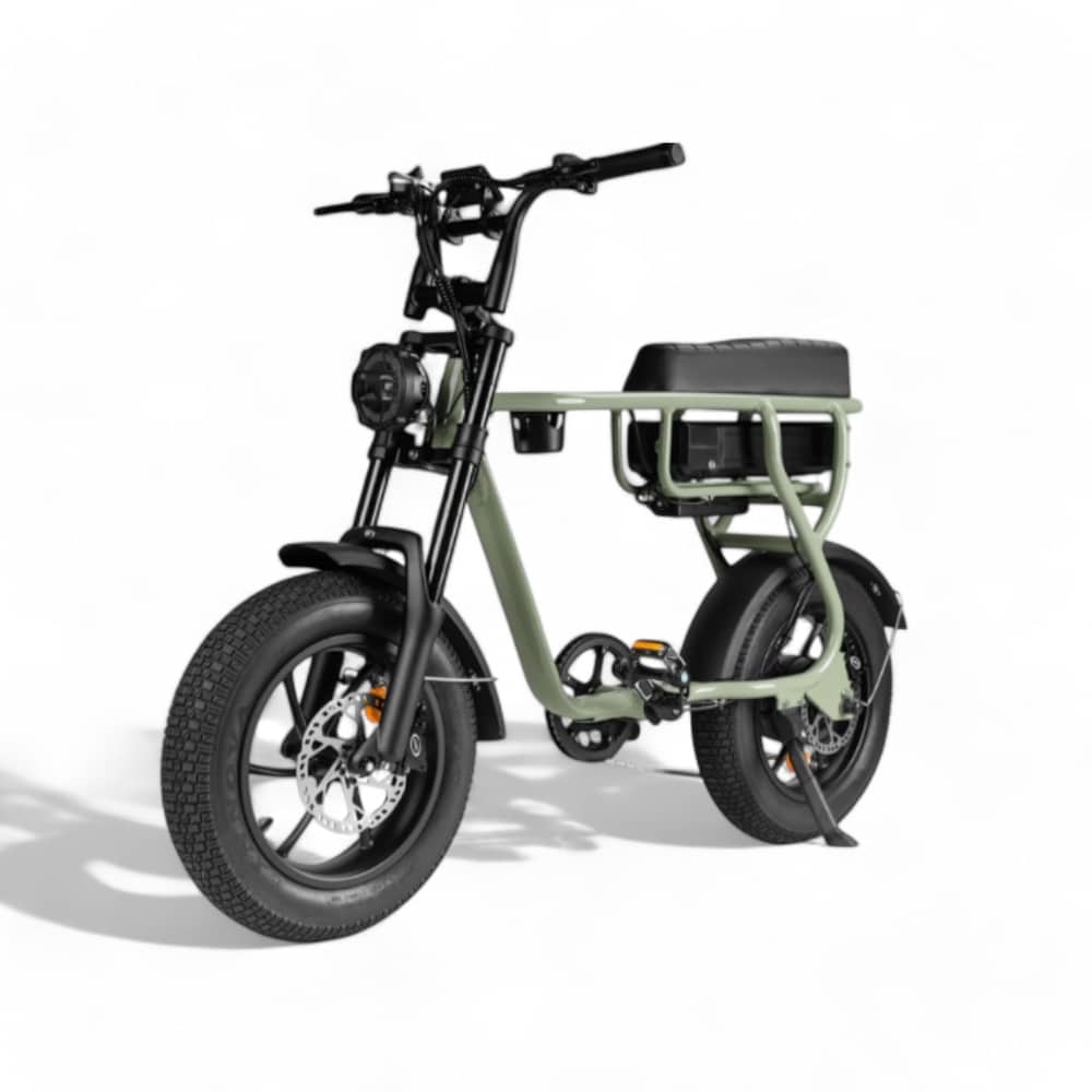 Kinder Fatbike EB16 | Hellgrün | Hydraulische Bremsen