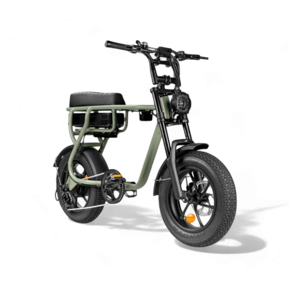 Kinder Fatbike EB16 | Hellgrün | Hydraulische Bremsen