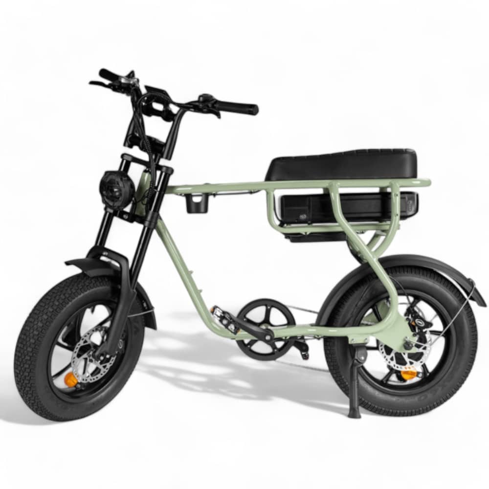 Kinder Fatbike EB16 | Hellgrün | Hydraulische Bremsen