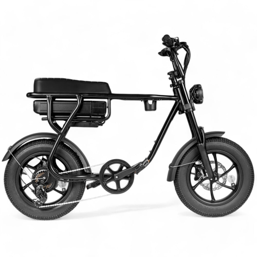 Kinder Fatbike EB16 | Schwarz | Hydraulische Bremsen
