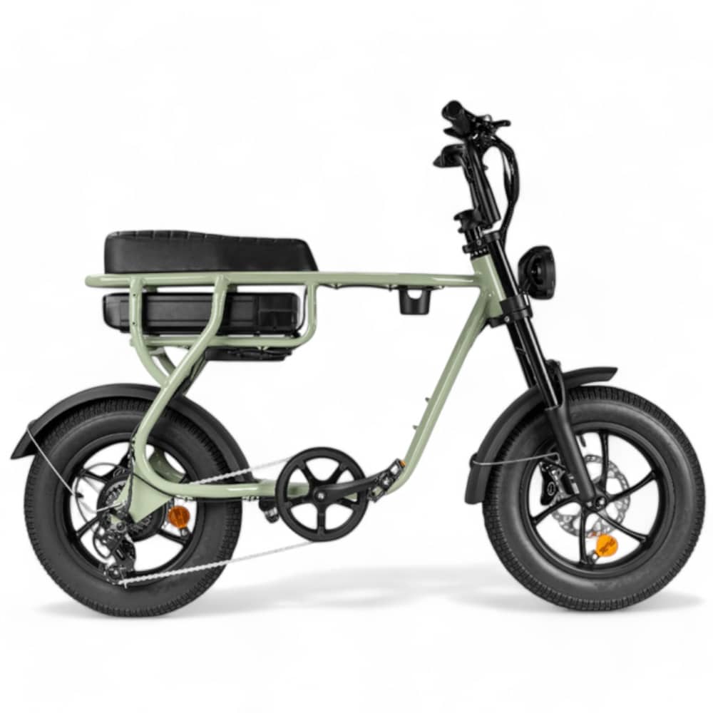 Kinder Fatbike EB16 | Hellgrün | Hydraulische Bremsen